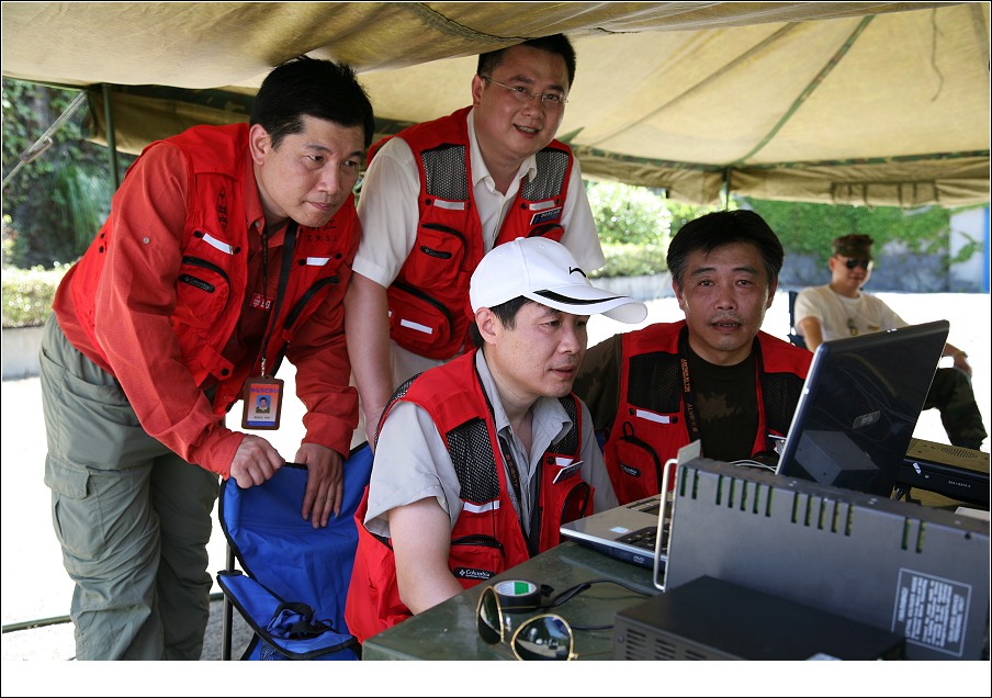 2008-07-05 临安民防应急通信演练 照片